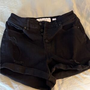 Women's Black Distressed Shorts size 28
